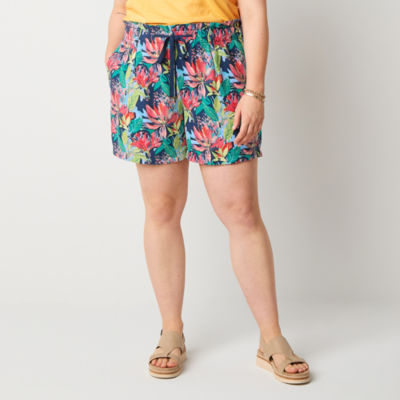 St. John's Bay Womens Plus Pull-On Short