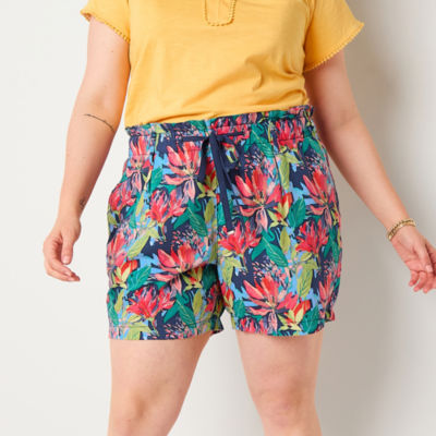 St. John's Bay Womens Plus Pull-On Short