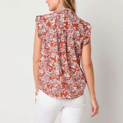 St. John's Bay Womens Short Sleeve Blouse