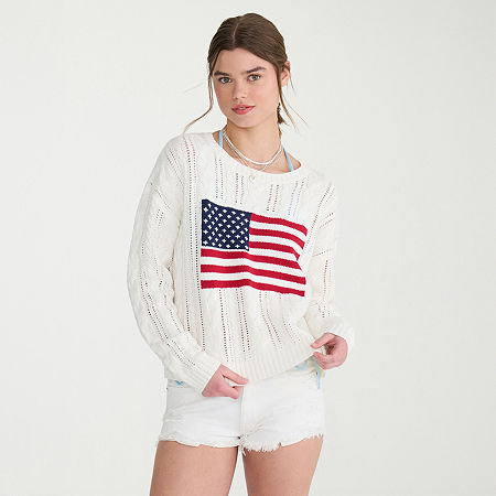 AEROPOSTALE Juniors Womens Long Sleeve Cable Knit Pullover Sweater