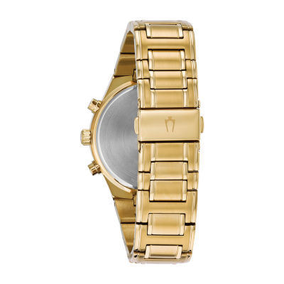 Bulova Mens Gold Tone Stainless Steel Bracelet Watch 97b161