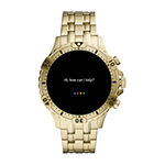 Fossil Smartwatches Gen 5 Garrett Hr Mens Multi-Function Gold Tone Stainless Steel Smart Watch Ftw4039