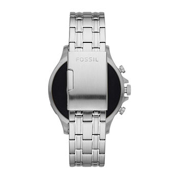 Fossil Smartwatches Gen 5 Garrett Hr Mens Multi-Function Silver Stainless Steel Smart Watch Ftw4040 - JCPenney