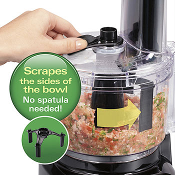 Hamilton Beach Stack & Snap Food Processor 8-Cup with Built-in Bowl Scraper - Silver