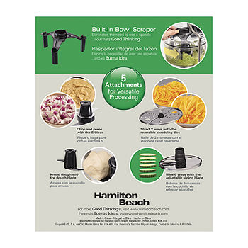 Hamilton Beach 8 Cup Food Processor with Built-In Bowl Scraper