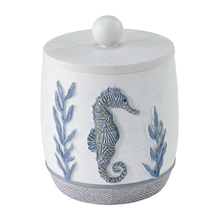 Avanti Caicos Hand Painted Bathroom Canister, One Size, Blue