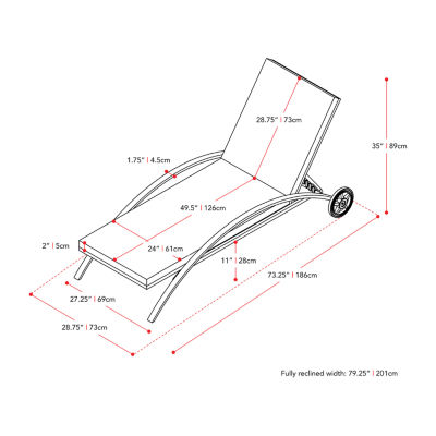 Corliving Parksville Patio Collection Lounge Chair