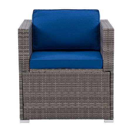 Parksville Patio Arm Chair, One Size, Blue