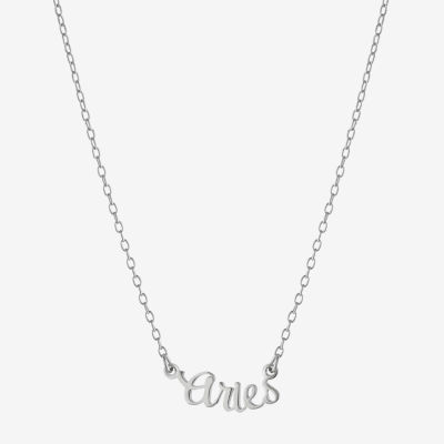 Silver Treasures Zodiac Womens Sterling Silver 16 Inch Pendant Necklace