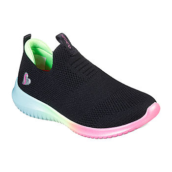 Skechers Ultra Flex Sherbet Step Little Girls Sneakers, Color: Black Multi JCPenney