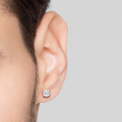 Shaquille O'Neal XLG Mens Cubic Zirconia Stainless Steel 2 Pair Earring Set