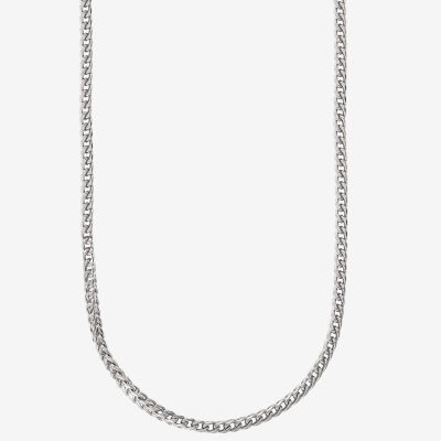 Shaquille O'Neal XLG Stainless Steel 24 Inch Wheat Chain Necklace