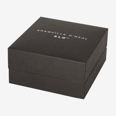 Shaquille O'Neal XLG Mens White Cubic Zirconia Stainless Steel Cross Dog Tag 22 Inch Pendant Necklace