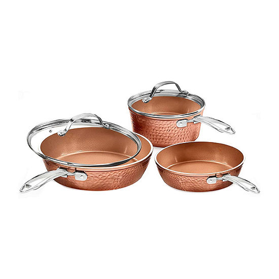 Gotham Steel Hammered Copper 5-pc Nonstick Cookware Set