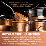 Gotham Steel Hammered Copper 10” Nonstick Fry Pan with Lid