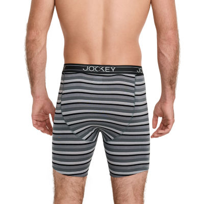 Jockey Lightweight Cotton Blend Mens 4 Pack Long Leg Boxer Briefs 2550