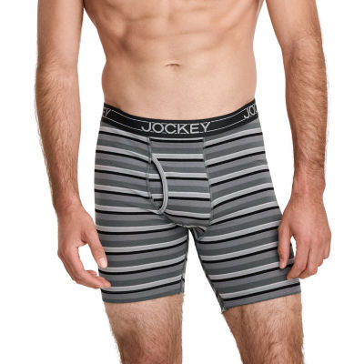 Jockey Lightweight Cotton Blend Mens 4 Pack Long Leg Boxer Briefs 2550