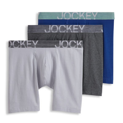 Jockey Activestretch Mens 3 Pack Long Leg Boxer Briefs 8798