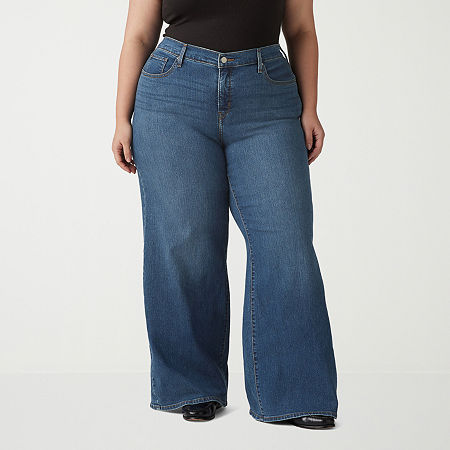 Levi's Women's Plus Mid Rise 318 Shaping Wide Leg Jeans