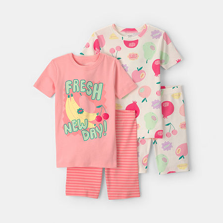 Carter's Little & Big Kid Girls 4-pc. Pajama Set In White