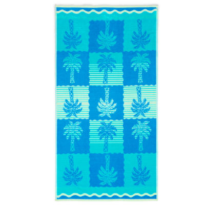 Outdoor Oasis Palm Tree Jacquard Beach Towel