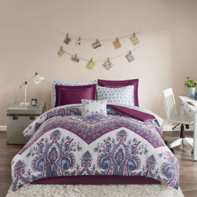Intelligent Design Layne Complete Bed and Sheet Set with decorative pillow, Color Purple JCPenney
