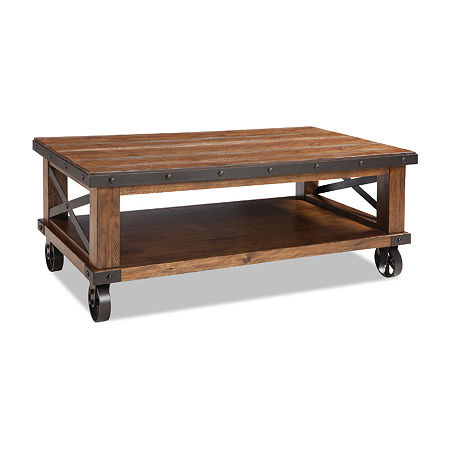 Taos Coffee Table With Caster, One Size, Brown