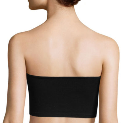 Flirtitude Seamless  Bandeau Womens Seamless Medium Support Bandeau Long Line Bra Jcp176485-Blk