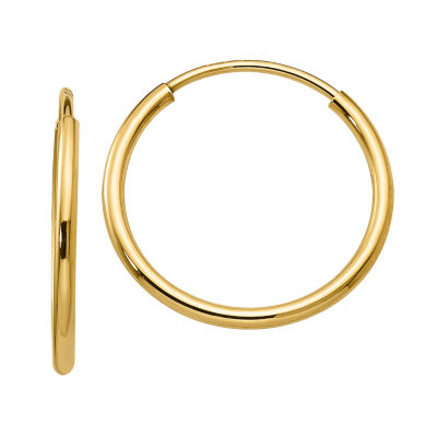 10K Gold 17mm Round Hoop Earrings JCPenney
