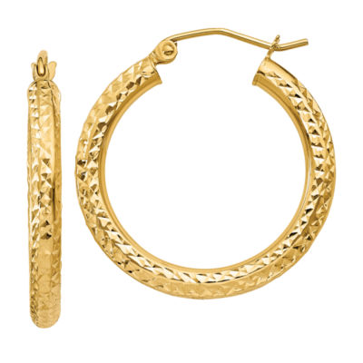 10K Gold 20mm Round Hoop Earrings - JCPenney