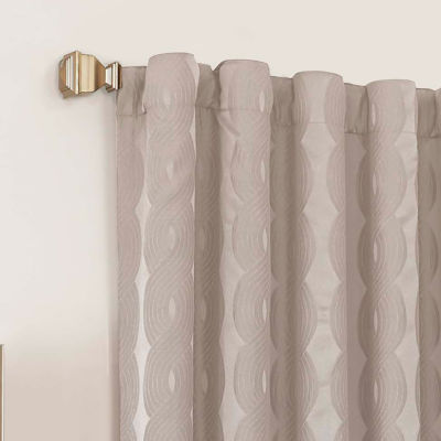 Eclipse Adalyn Light-Filtering Rod Pocket Single Curtain Panel