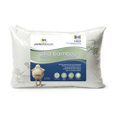 Serta Ultra Rayon from Bamboo 2Pack Pillow, Color Light Green JCPenney