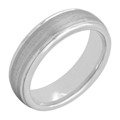  Mens 6mm Tungsten Comfort-Fit Ring