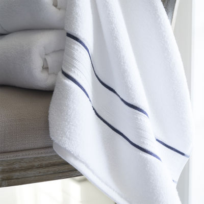 Fieldcrest Luxury Egyptian Cotton Loops Border Stripe Bath Towel