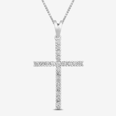 (H-I / I2) Womens 1/2 CT. T.W. Lab Grown White Diamond Sterling Silver Pendant Necklace