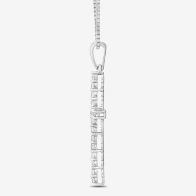 (H-I / I2) Womens 1/2 CT. T.W. Lab Grown White Diamond Sterling Silver Pendant Necklace