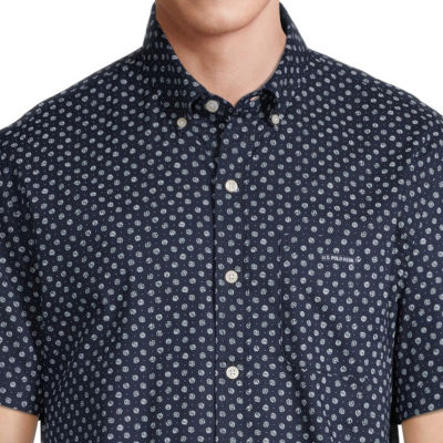 U.S. Polo Assn. No Mens Classic Fit Short Sleeve Plaid Button-Down Shirt