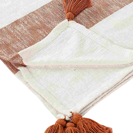 Lr Home Bolly Stripe Throw, One Size, Orange