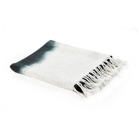 Lr Home Thomas Ombre Throw, One Size, Black