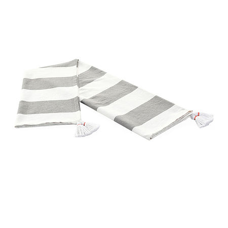 Lr Home Monica Stripe Reversible Throw, One Size, Gray