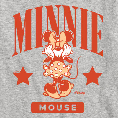 Disney Collection Little & Big Girls Crew Neck Short Sleeve Minnie Mouse Graphic T-Shirt