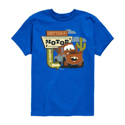 Disney Collection Little & Big Boys Crew Neck Short Sleeve Cars Graphic T-Shirt