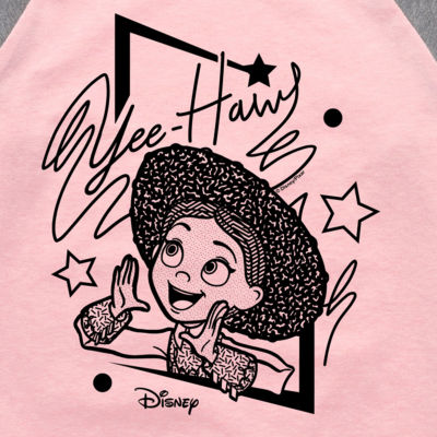 Disney Collection Little & Big Girls Crew Neck 3/4 Sleeve Toy Story Graphic T-Shirt