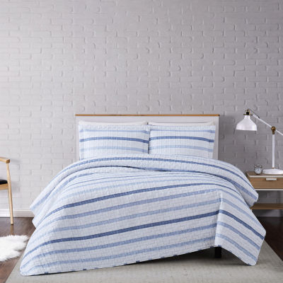 Truly Soft Waffle Stripe 2-pc. Quilt Set