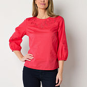 Pink Color 3/4 Sleeves Stylish Ladies Tops For Casual And Regular Wear  Length: 16 Inch (in) at Best Price in Ghaziabad