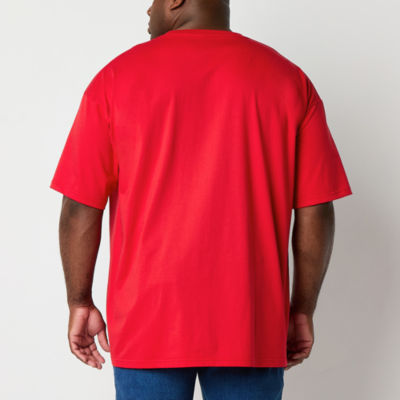 St. John's Bay Mens Crew Neck Short Sleeve Big and Tall Pajama Top