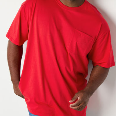 St. John's Bay Mens Crew Neck Short Sleeve Big and Tall Pajama Top