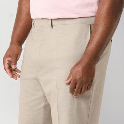 Shaquille O'Neal XLG Mens Big and Tall Stretch Fabric Classic Fit Flat Front Suit Pant