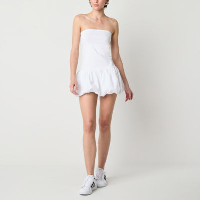 Arizona Bubble Hem Womens Sleeveless Fit + Flare Dress Juniors