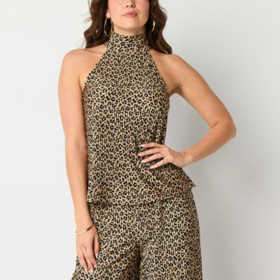 Bold Elements Womens Sleeveless Mock Neck Top